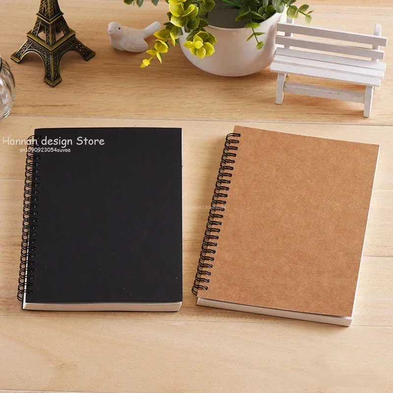 Cute Small Sketchbook Notebook for Drawing Painting Graffiti Soft Cover Black Paper Sketch Diary Book Memo Pad Office School