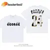 100% Cotton American Paul George Jersey Change Trend Heavy Long Sleeve T-shirt Couple Basketball Short Sleeve 3