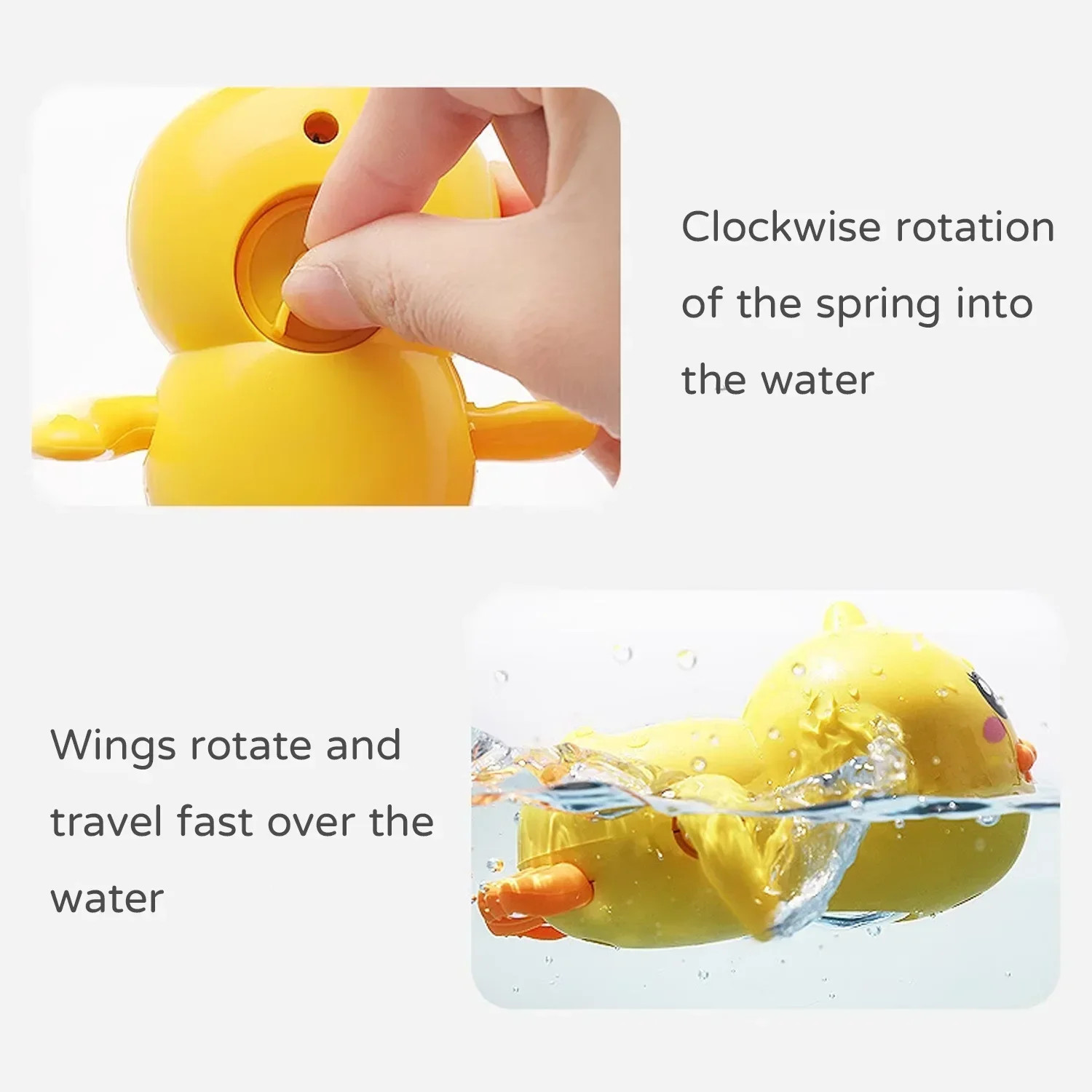 Baby bath toys for children water play small yellow duck swimming baby kids play with water duckling small turtle boys and girls
