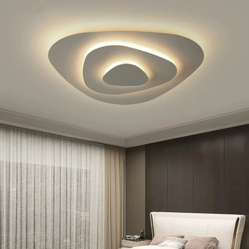 

Nordic LED Corrugated Ceiling Lamp for Living Dining Room Bedroom Children's Study Room Aisle Home Decor Lighting Fixture Lustre
