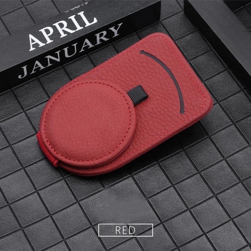 테슬라 모델 3 Y X S용 자동차 선글라스 홀더 클립 가죽 클립 내부 부품 카드 티켓 고정기 휴대용