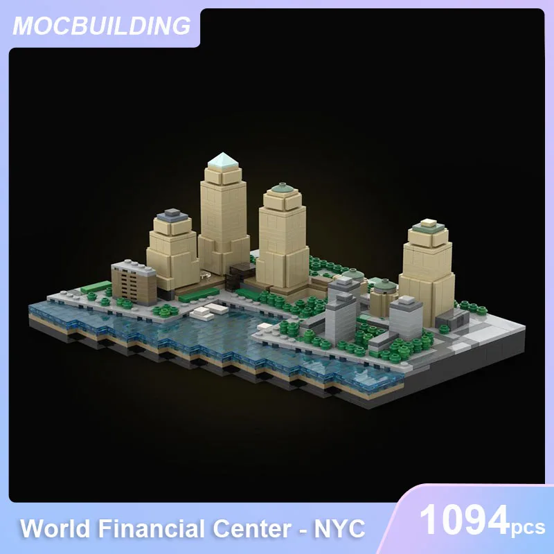 

World Financial Center NYC Model Architecture Display MOC Building Blocks DIY Assemble Bricks Educational Toys Gifts 1094PCS
