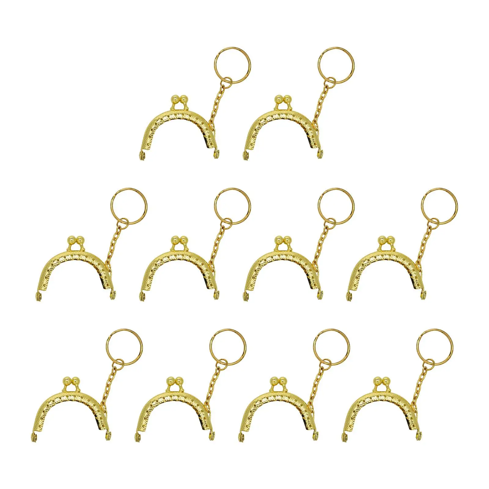 10 Pieces Bag Kiss Clasp Lock Metal Arch Frame Coin Bag Clasp Arch 2 inch Metal Purse Frame for Purse Making Sewing Bag Hardware