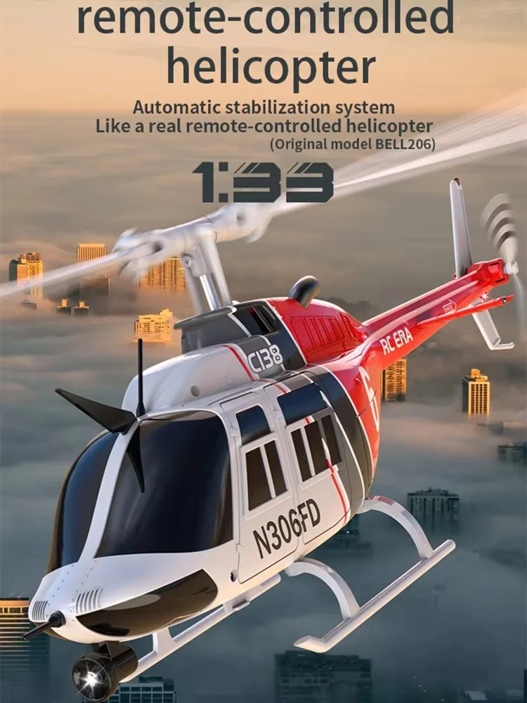 Re Era C138 1:36 Remote Control Simulation Rc Bell 206 Helicopter Altitude Hold 2.4g  6 Axis Gyro For Expert Hobbyists Gift 6