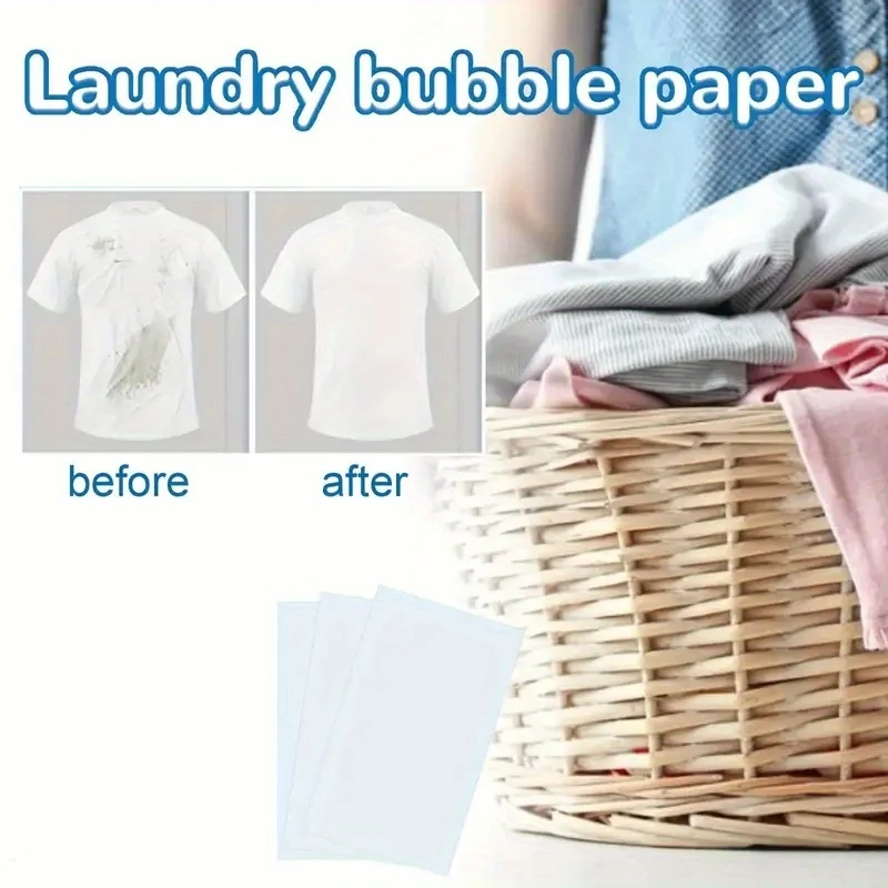 Portable Laundry Sheet Fruit Crystal Laundry Bubble Paper Cleaning Sheet Strong Decontamination Scent Lasting 120pcs laundry sheets