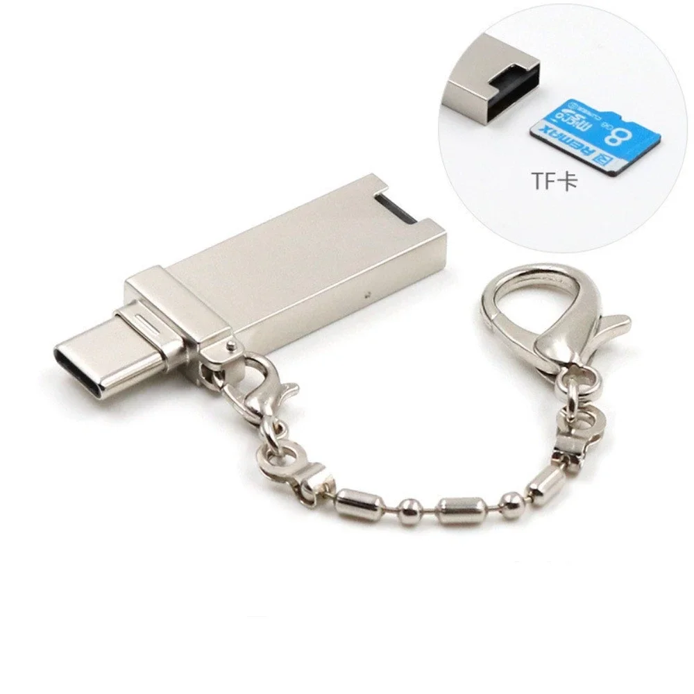 

Keychain Type C Micro USB OTG Card Reader Mini Pocket Menory Card Adapter Support for Xiaomi Laptop Table