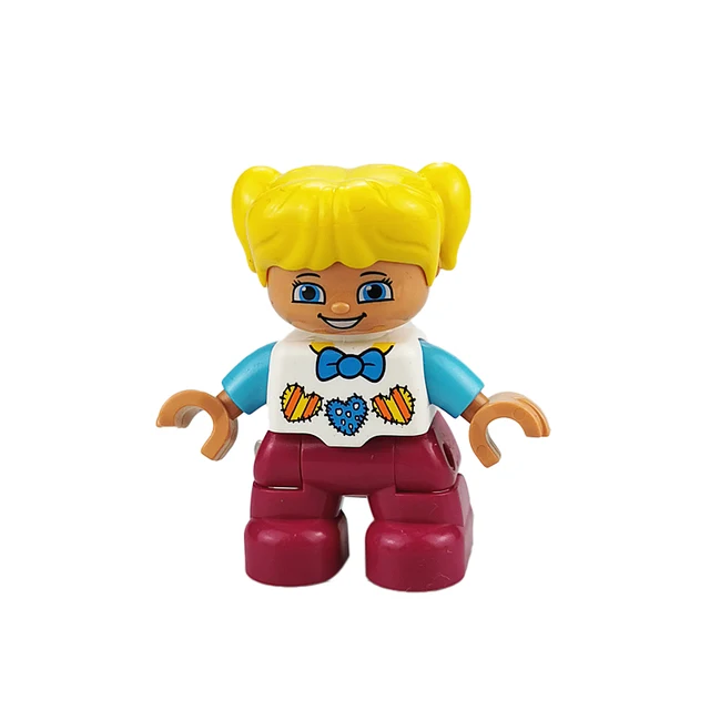 Big Size Action Figures City Princess Policemen Family Building Block Doll Character Accessory Toys Assembly Children Kids Gift Tie little girl