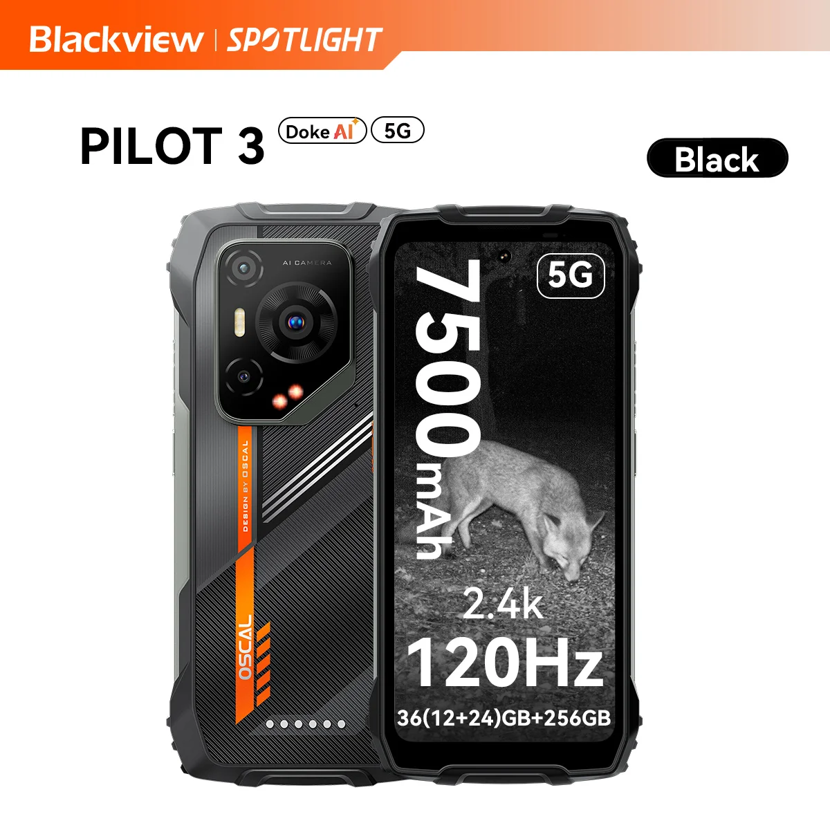 OSCAL PILOT 3 5G AI Rugged Smartphone MTK 6300, 6.78