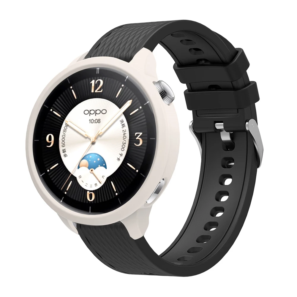 Stylish Silicone Strap with Protective Shell and Case Decoration