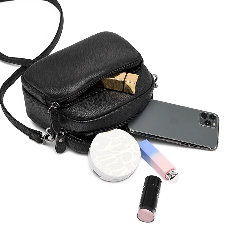 Crossbody Bag Women Handbags Leather Shoulder Bag Cowhide Leather Women Messenger Bags High Capacity Shoulder