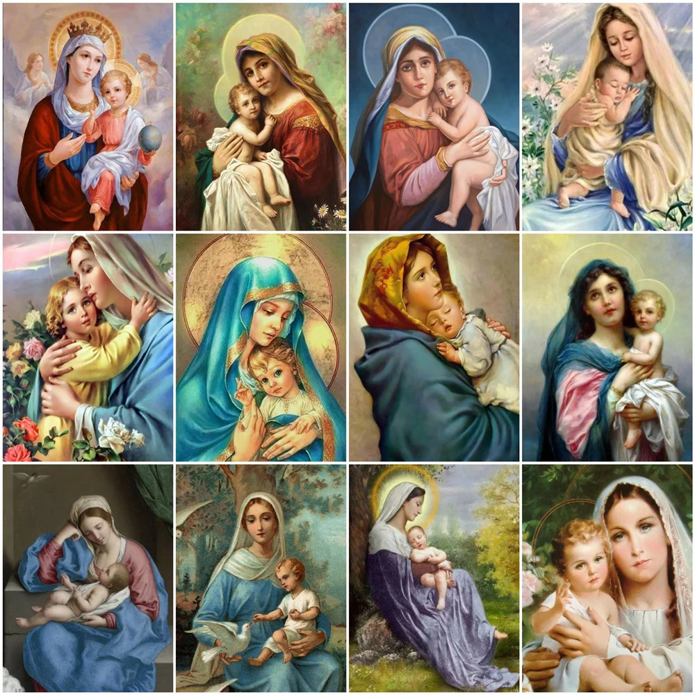 Diamond Painting New Collection 2023 Religious Belief Madonna Jesus Cross  Embroidery Kit Mosaic Christian Picture DIY Wall Decor - AliExpress