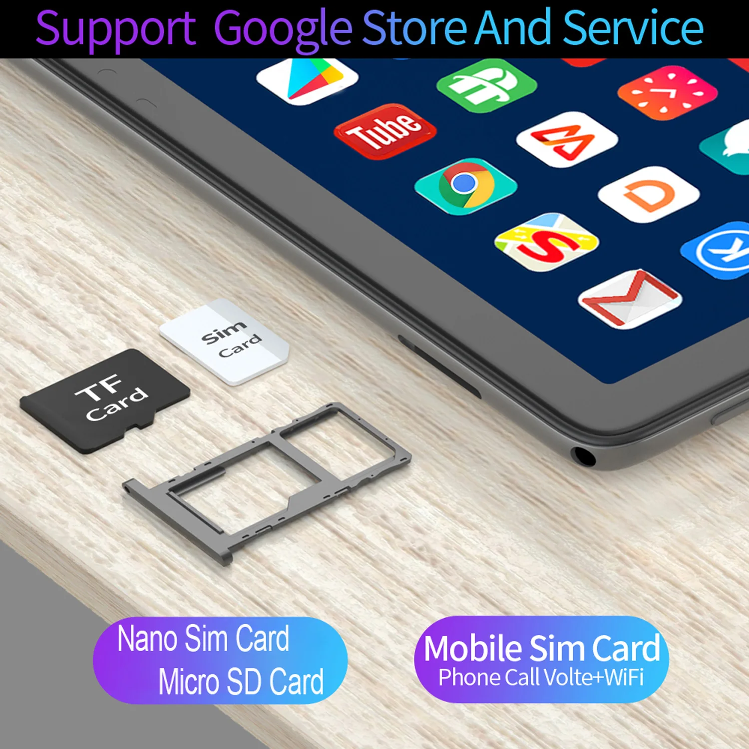 Global Version New 10.1 Inch Pad Octa Core 4GB RAM 64GB ROM Google Play Android Wifi Bluetooth 3g Phone Call Tablets 5000mAh 4