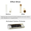 250Pcs Tobacco Smoking Pipe Filters 9mm Activated Carbon Tube Paper Filter Double Plastic Sided Smoking Active Charcoal Tools 6
