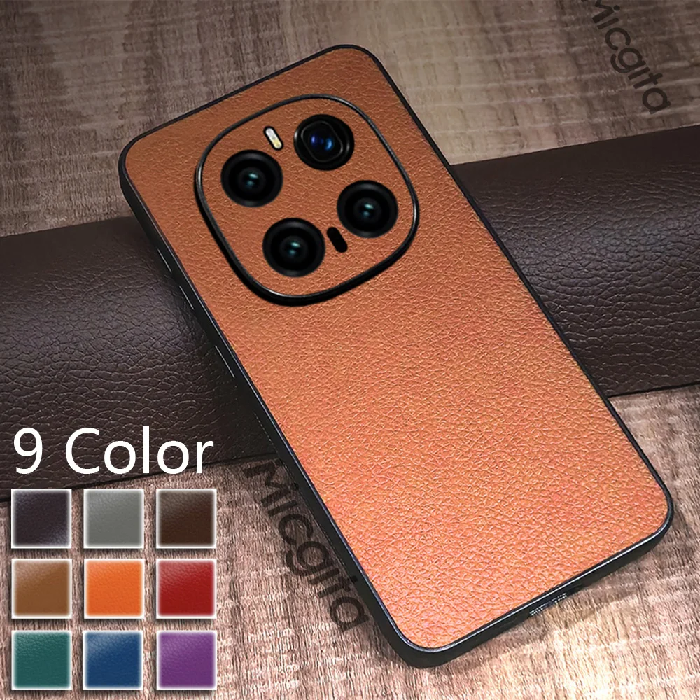 Premium Genuine Leather Shockproof Business Case - Durable Luxury Cover