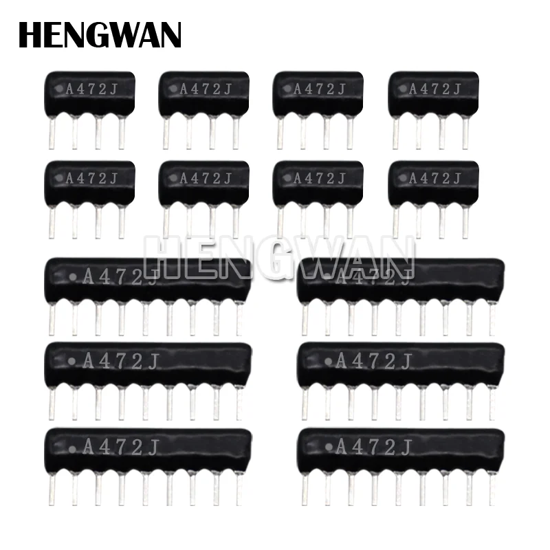 10pcs 9pin 8pin 7pin 6pin 5pin exclusion network resistor array dip 100
