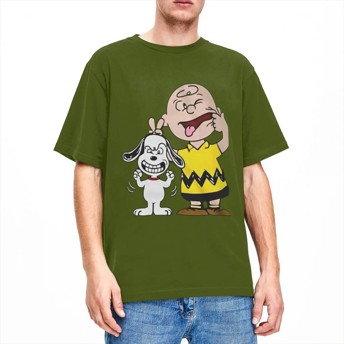 thumbnail image 1 of Camisetas de algodón de Peanuts, Charlie Brown y Snoopy, camisetas de verano Y2K, divertidas camisetas de manga corta, camisetas con cuello redondo y estampado de hip hop, 1 of 5