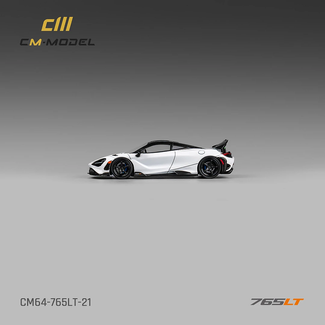 CM Model 1/64 765LT carbon cap tail supercar model * Two sets of wheels * In stock 6
