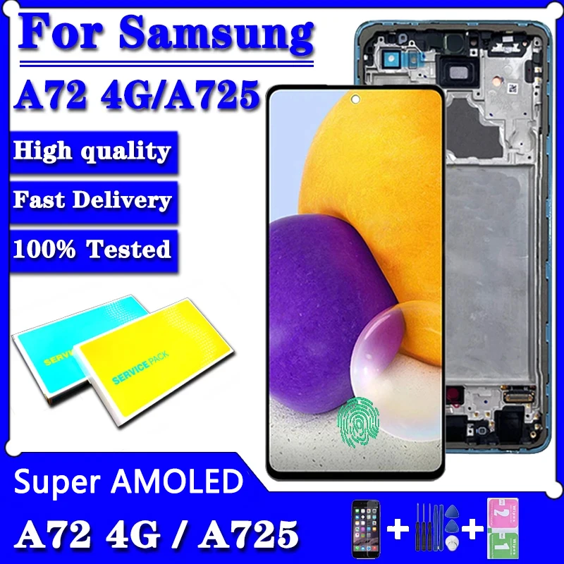 Super-AMOLED-For-Samsung-A72-4G-LCD-touch-screen-digitizer-Assembly ...