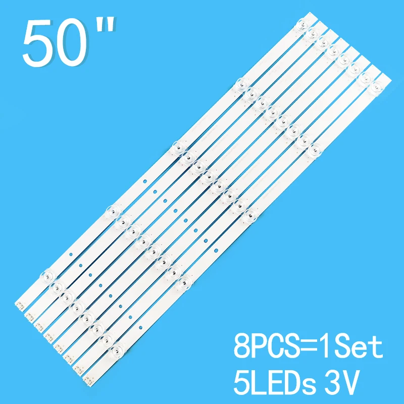 

8pcs=1set 5leds 3v 515mm Suitable for 50 inch LCD TV 202006-ds50m7a00-01 DS50M7A-DS01-V01 DSBJ-W 50X7C backlight strip