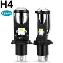 

H4 LED Projector Mini Lens Auto H4 Led Headlight Bulbs Motorcycle Kit Conversion Kit Hi/Lo Beam RHD LHD 6000K Car Light Lamp 12V