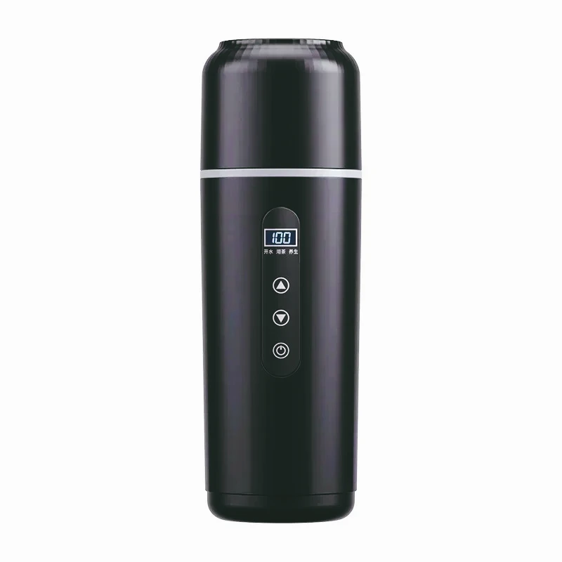 PL-차량용 온열 머그컵, 범용 12V/24V, USB 내장형 단열 기능, 트럭용 온열 머그컵