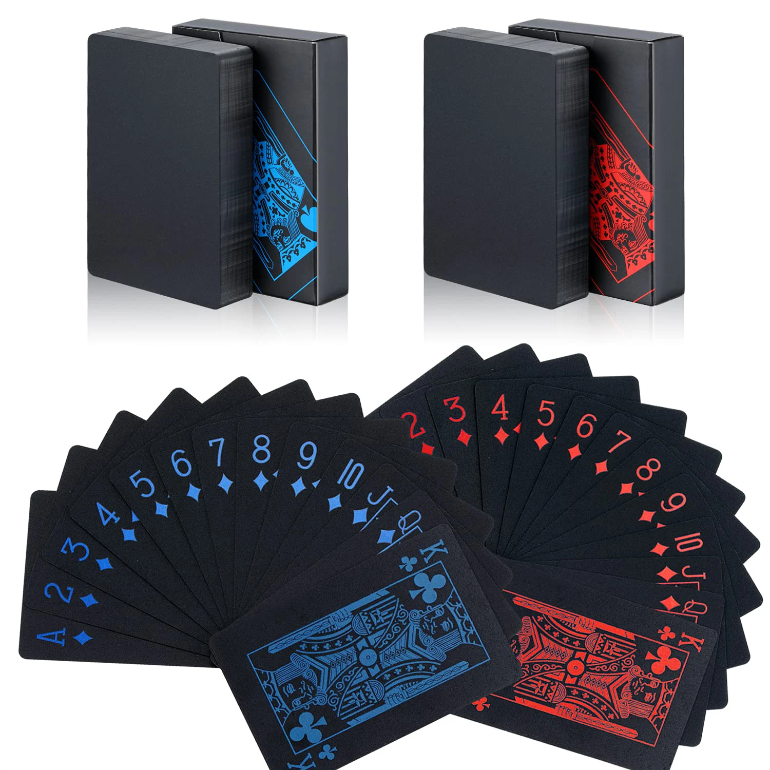Set Di Carte Da Gioco In Plastica Impermeabile Da Poker In Pvc Set Di Carte Da Poker Di Colore Nero Classic Party/Travel Tricks Tool Giochi Di Poker R