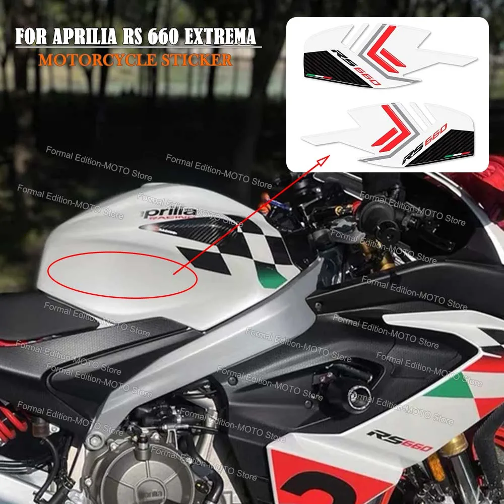 Adesivo In Resina 3D Protezioni Laterali Serbatoio Moto Per Aprilia Rs 660 Extrema 2023-2024