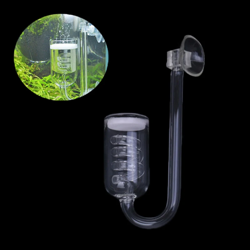 Aquarium CO2 Diffuser 60~300L Plants Tank Atomizer Solenoid Regulator Moss CO2 Atomizer Spiral Glass Tube aquarium co2 diffuser co2 regulator aquarium co2 accessories aquarium co2 solenoid valve aquarium co2 tube