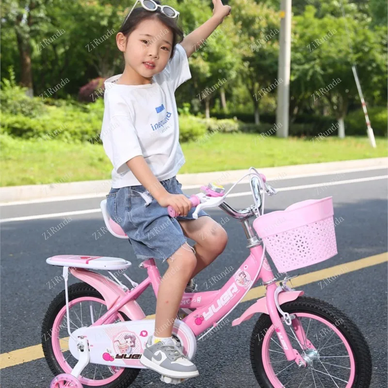 바구니가 달린 보조 바퀴가 달린 어린이 자전거, 고탄소강 프레임, 2  10 세 아동용 자전거, 12 인치, 14 인치, 16 인치, 18/20 인치