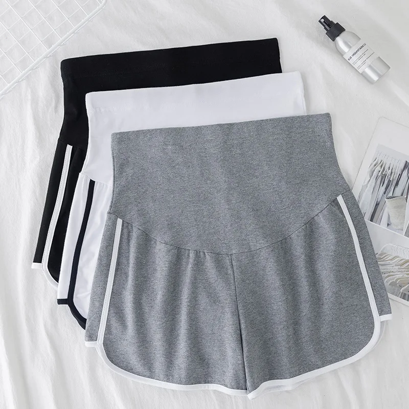 Pregnant Shorts Summer Thin Cotton Maternity Shorts Adjustable Belly Shorts Clothes for Pregnant Women Casual Pregnancy Sleep Home Wear