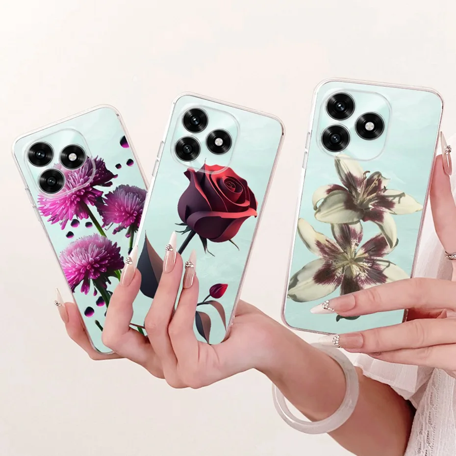 Clear TPU Case with Newest Style Pattern - Protective Back Cover Bumper
