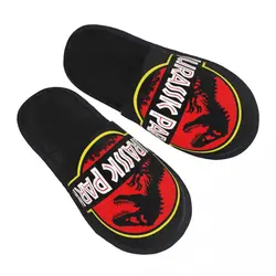 Custom Dinosaur Jurassic Park Soft Memory Foam House Slippers Women Horror Movie Comfy Warm Anti-Skid Slipper