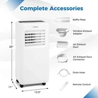 Climatiseur Portable 8000 BTU 2026 avec Fonctionnalité 3-en-1 : Ventilateur, Refroidisseur d'Air et Déshumidificateur pour un Contrôle Climatique Efficace 3