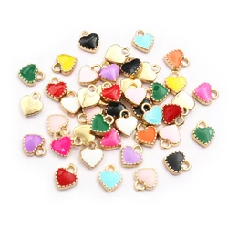 50pcs Colorful Heart Charms (Random Mix)