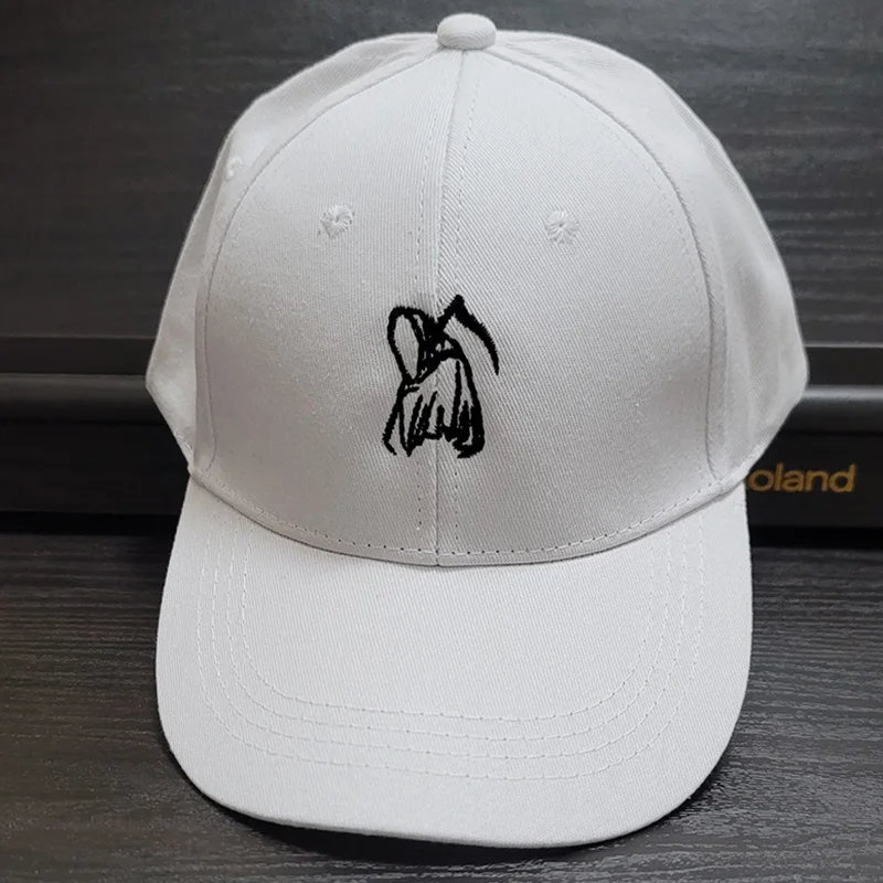 Child Men Embroidery Grim Reaper design Japan structured Baseball Caps cotton Women Adjustable sunbonnet truck cap dad hats boys