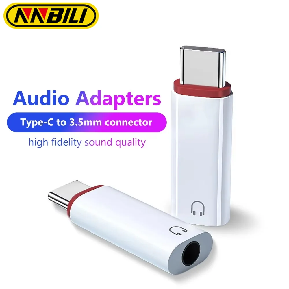 NNBILI USB C To 3.5mm Earphone Adapter 3.5 Jack USB C Audio Converter for iPhone 15 Samsung Type-C To 3.5mm Headphone Connector