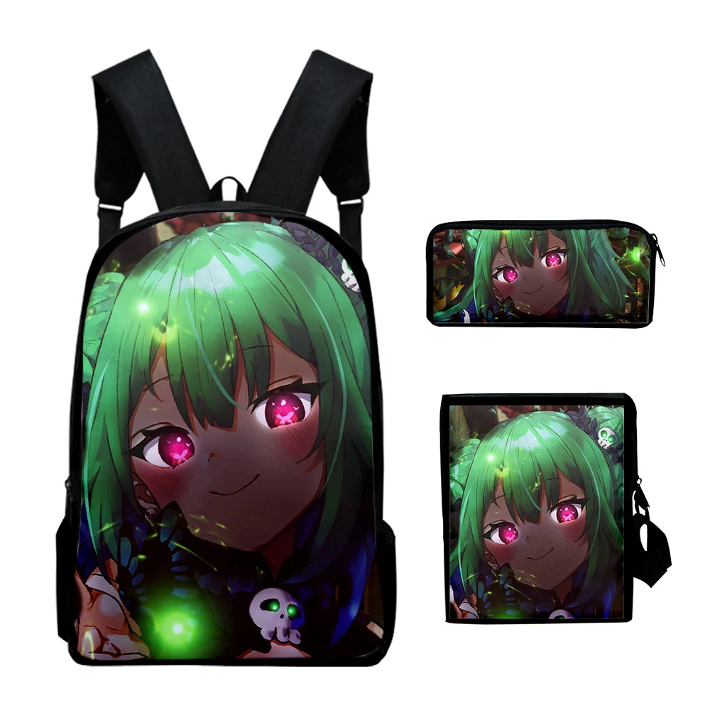 Popular Youthful Hololive Uruha Rushia 3D Print 3pcs/Set Student Travel bags Laptop Daypack Backpack Shoulder Bag Pencil Case