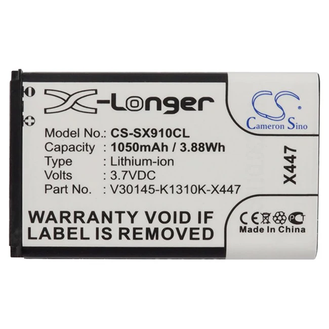 Batteria Cameron Sino 1050Mah Per Siemens Gigaset Sl910 Sl910H Sl910A V30145-K1310K-X447-0-Hy