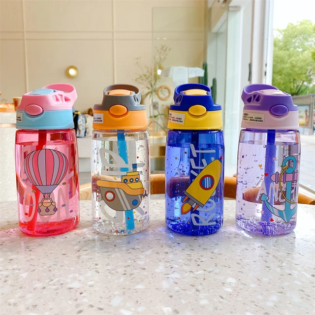 480ML Kids Water Bottle with Straw for School Leakproof Creative Toddler Water  Bottles Tour Portable Water Bottle for Children - AliExpress