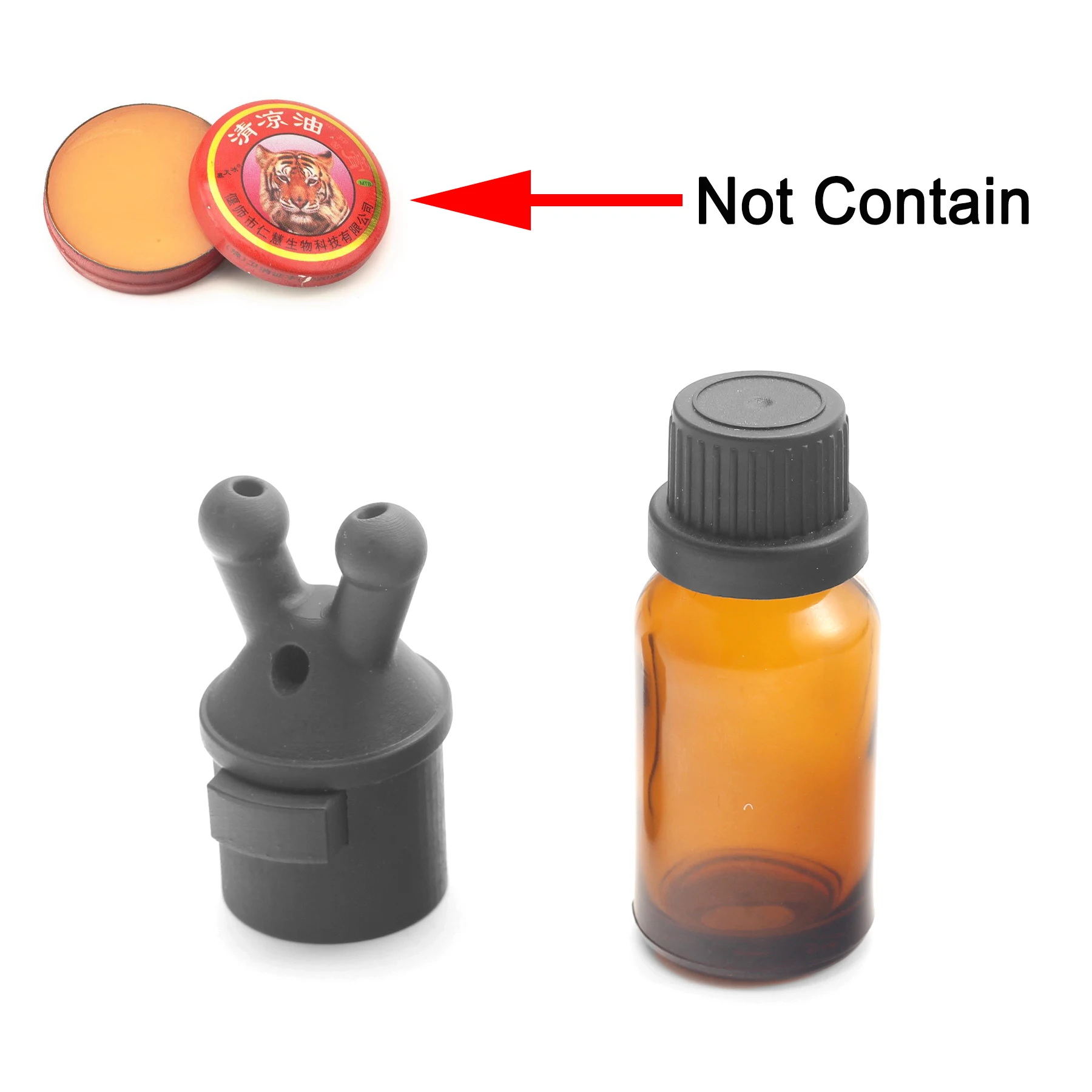 Leakproof Aroma Essential oil Inhaler Cap Black Double and Sole essential oil inhaler cap