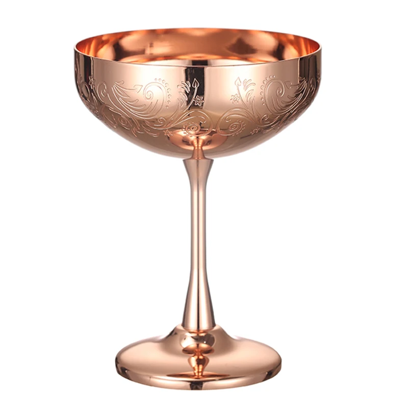 Stainless Steel Martini Cocktail Glasses