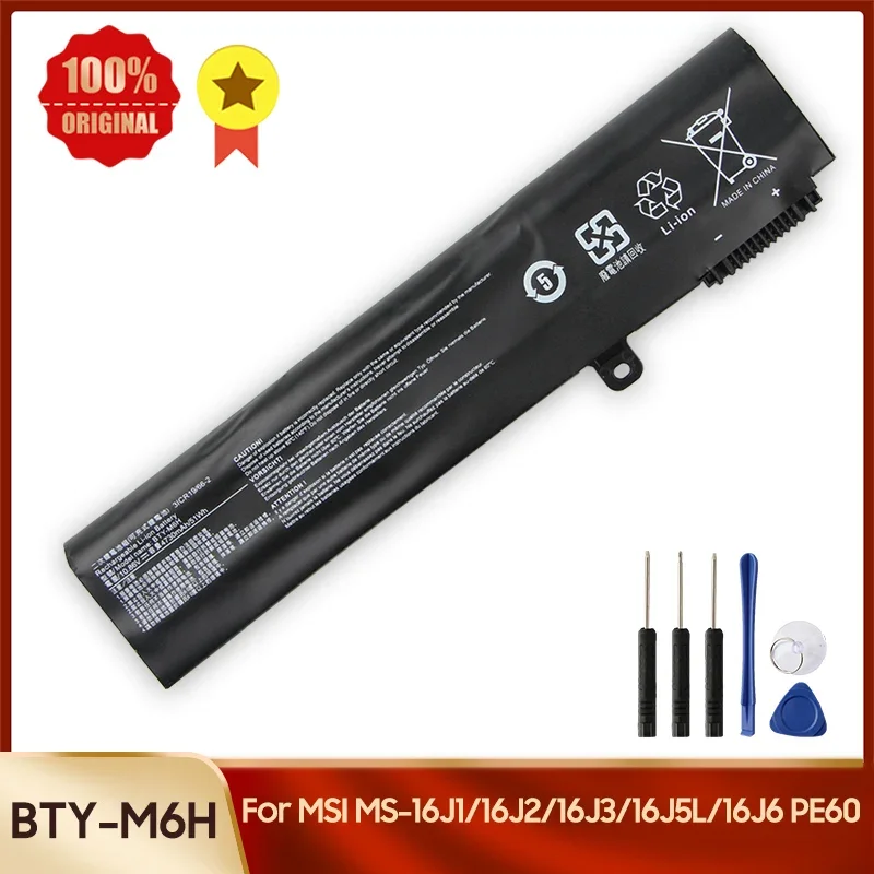 

Новая запасная аккумуляторная батарея для MSI BTY-M6H GE62 GE72 GL62 GE62MVR GE62VR GE63 GE63VR 16J2 16J3 MS-17C6 GL65 GV62
