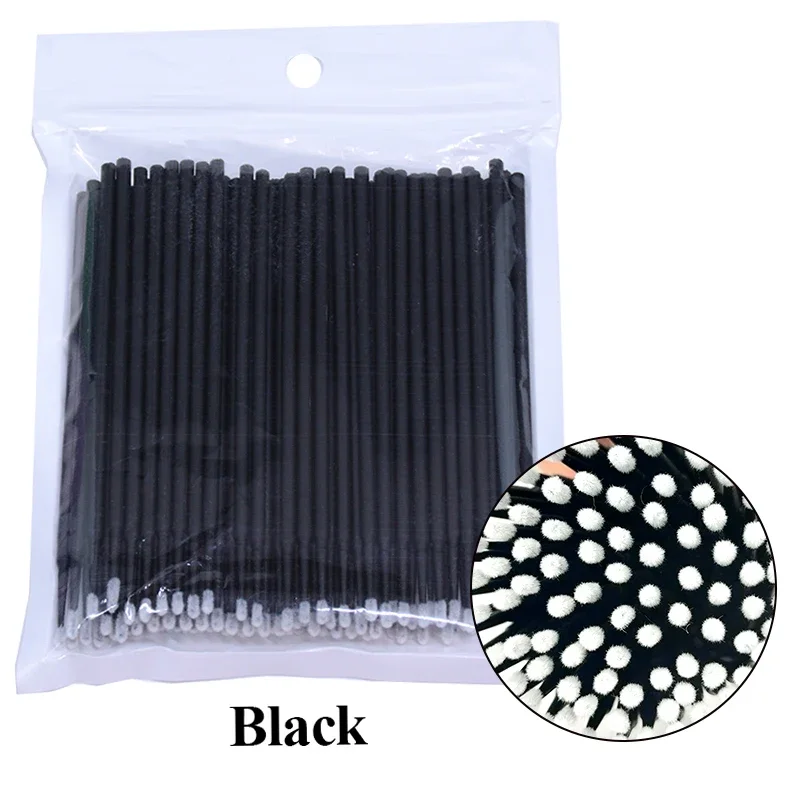 100Pcs Eyelash Cleaning Brush Lash Extension Micro Cotton Swab Individual thumbnail 10