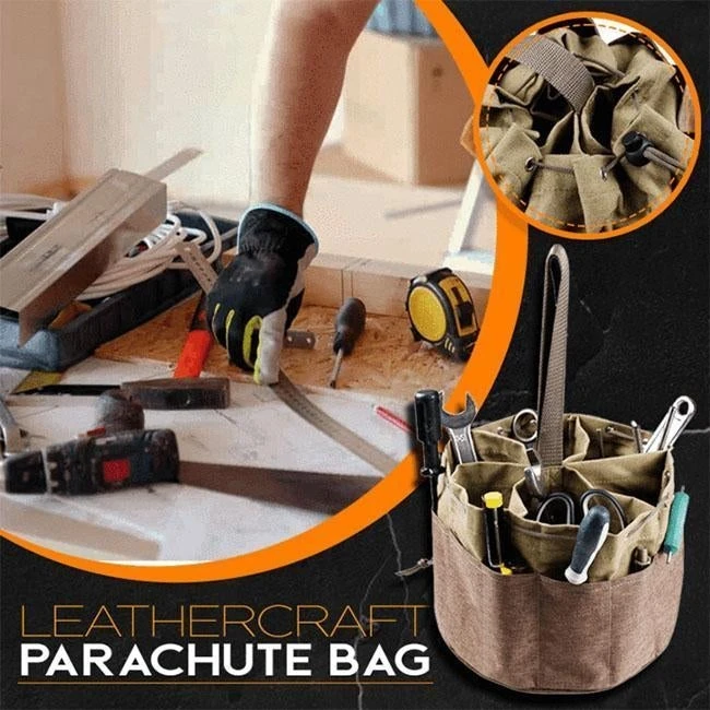 Leather Craft Parachute Bag Upgrade Tool Bags Multi-Pocket Gardening Tool Storage Canvas Drawstring Handbag Tool Organizer small tool chest