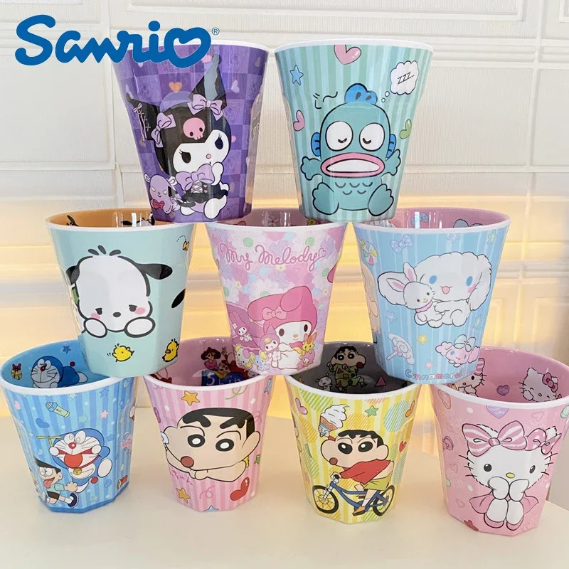 

Kawaii Sanrio HelloKitty MyMelody Kuromi Cinnamoroll Water Cup 300ml Melamine Material Milk Cup Anti-fall Bathroom Mouthwash Cup