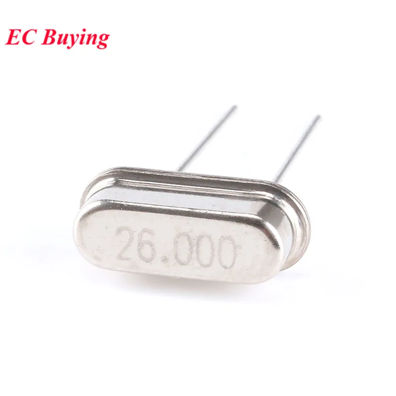 10pcs/lot Crystal Oscillator 26.000MHz 26MHz 26.000 26 MHz 26M Hz 49S Mini Passive Resonator Quartz HC-49S