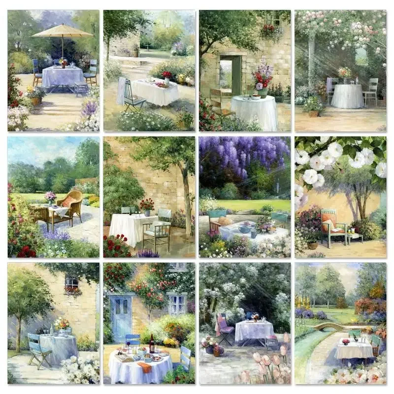 

540500 DIY Paint By Number Dining-Table Home Decor Coloring Of Painting Art Gift Pictures By Numbers Landscape Kits On Canvas