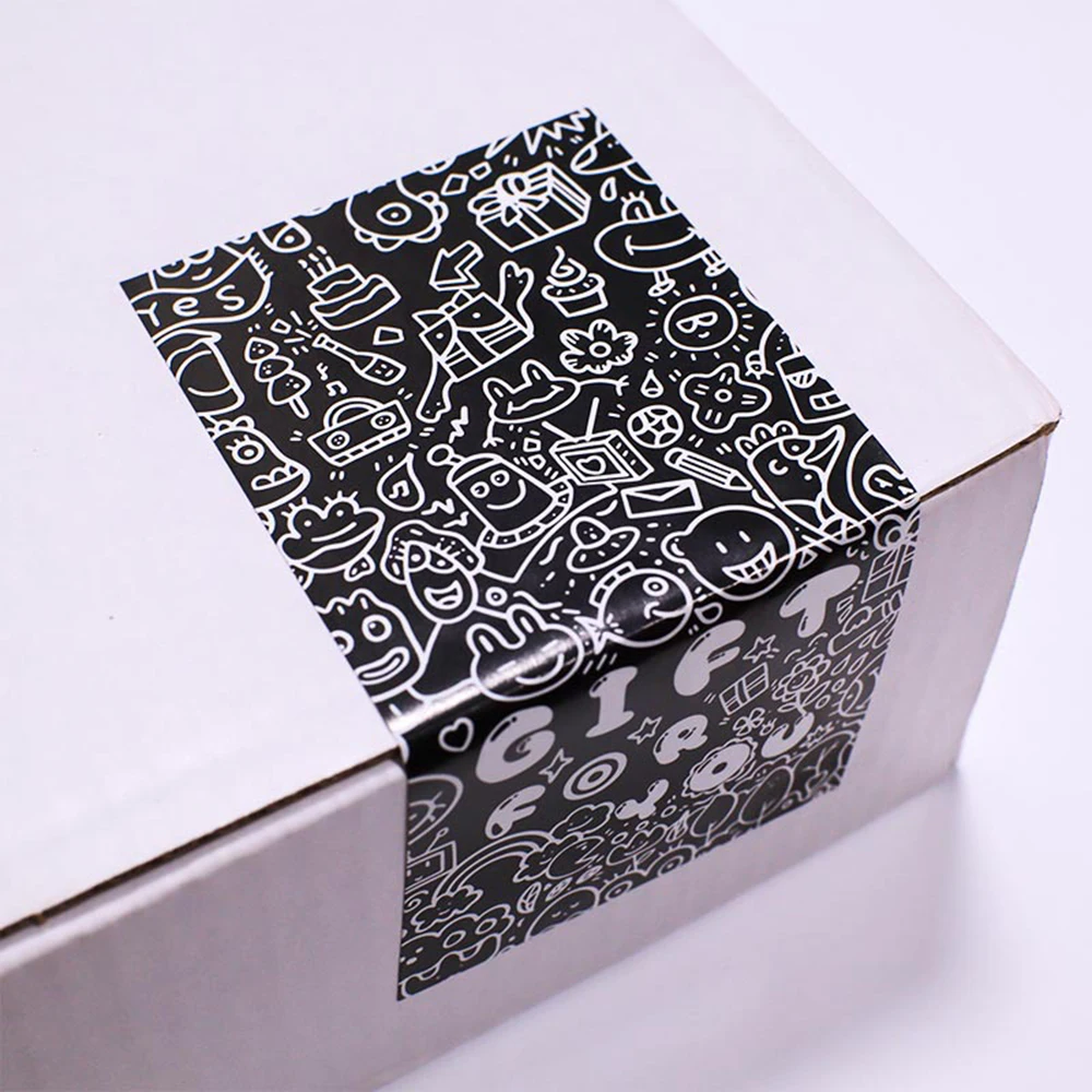 10-50pcs/pack Rectangular "Gift For You" Stickers Thank You Stickers For Small Business Gift Packaging Decor Sealing Labels