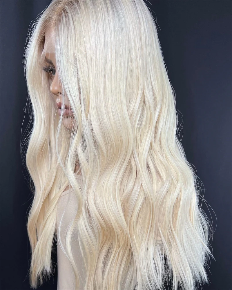 Natural curly Lace Frontal Wig Synthetic mix Real Human Hair Wigs Small Large Cap Middle Part Lace Wig Women Men