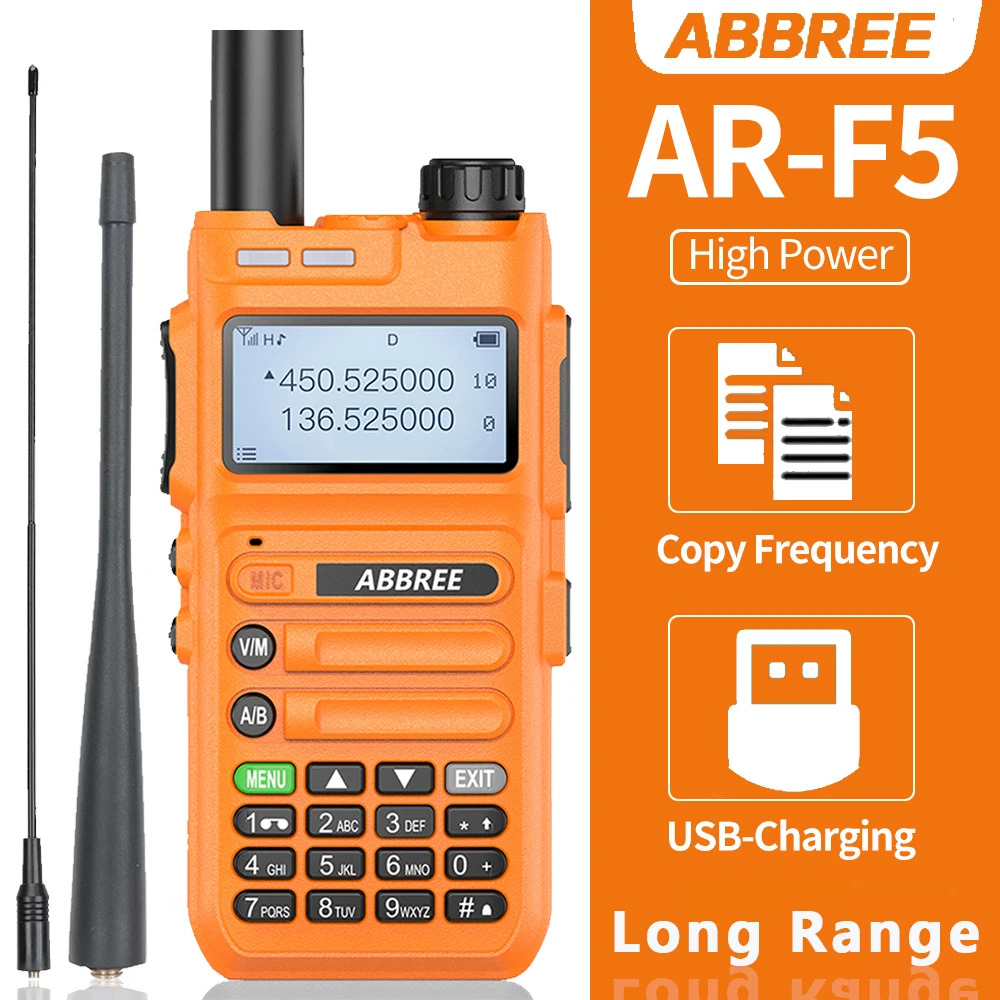 ABBREE AR-F5 10 Вт Мощный сканер частоты портативная рация Автоматическая Беспроводная